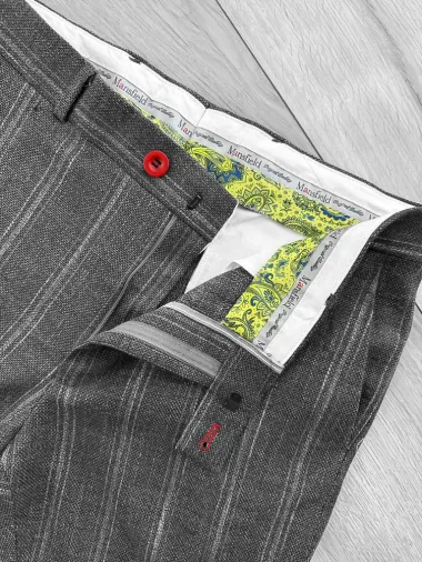 Pantaloni barbati eleganti gri B1551 I19-1 